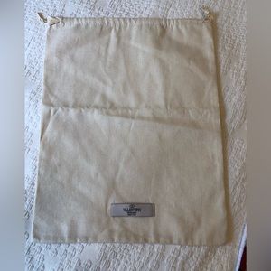 VALENTINO Dustbag Travel Storage Drawstring Off White 12" W x 15.5" H NEW